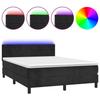 VidaXL Slat Bed Base with Mattress and LED, Upholstered Bed, Double Bed, Adult Bedroom Interior Bed, 3134467
