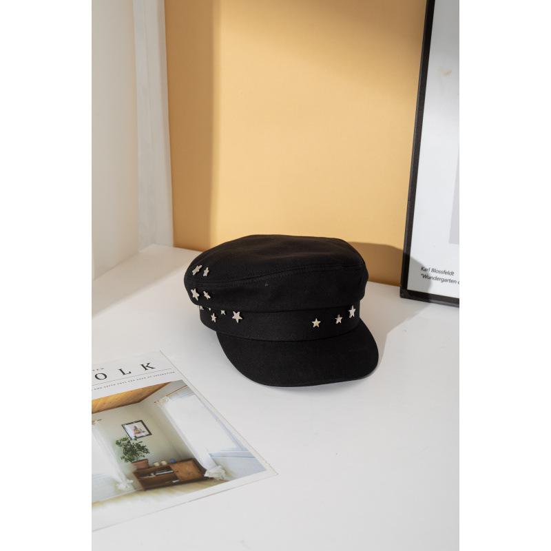 Peaked Cap Women's New Beret Star Navy Hat Sunshade Face Small Breathable Painter Hat