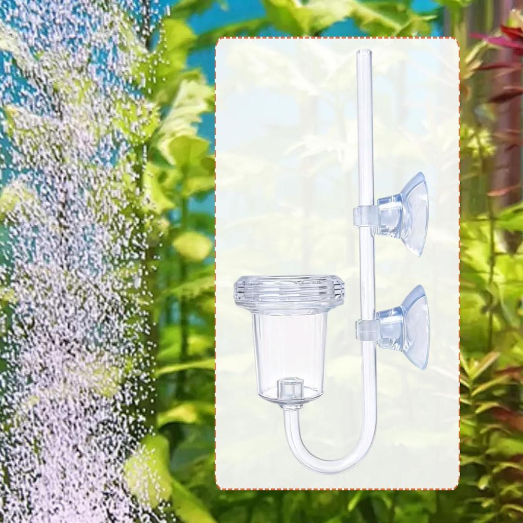Aquarium Equipment CO2 Atomizer Plastic Double Seal Water Plant Refinement Supply for Freshwater Fish Tank