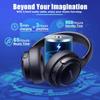 BERIBES Bluetooth Headphones Over Ear, 65H Playtime and 6 EQ Music Modes Wireless Headphones with Microphone, HiFi Stereo Foldable Lightweight
