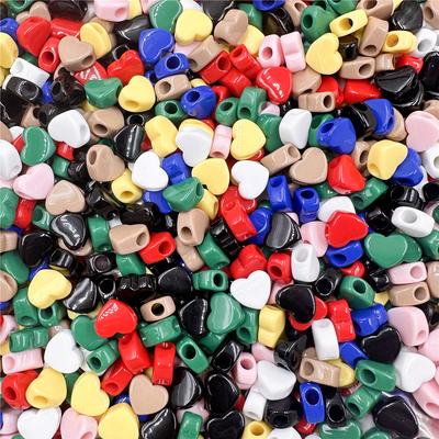 DIY Ohrringe Schmuckherstellung Facettierte Anhänger Acryl 20 Stück Macaronfarben Zubehör DIY Armband 11,7*13,5mm Lose Perlen Herz Schmuckzubehör