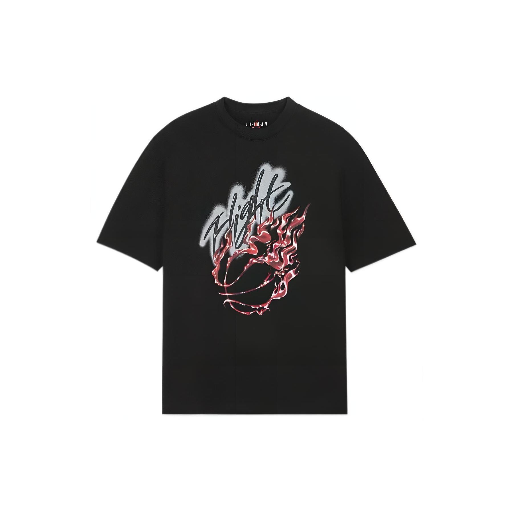 

Футболка Jordan x Travis Scott с пламенным принтом и стразами и круглым вырезом, с короткими рукавами, мужские топы, черный DO4102-010 L