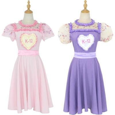 Movie K-12 Cosplay Costume Full Sets Pink Purple Dress Uniform Suits For Women Outfit Halloween Carnival Party Clothes Roleplay