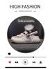 Women's 2025 Leather Flat Sandals - Soft Sole, Casual Style, Round Toe, Color Block for Beach & Pregnancy