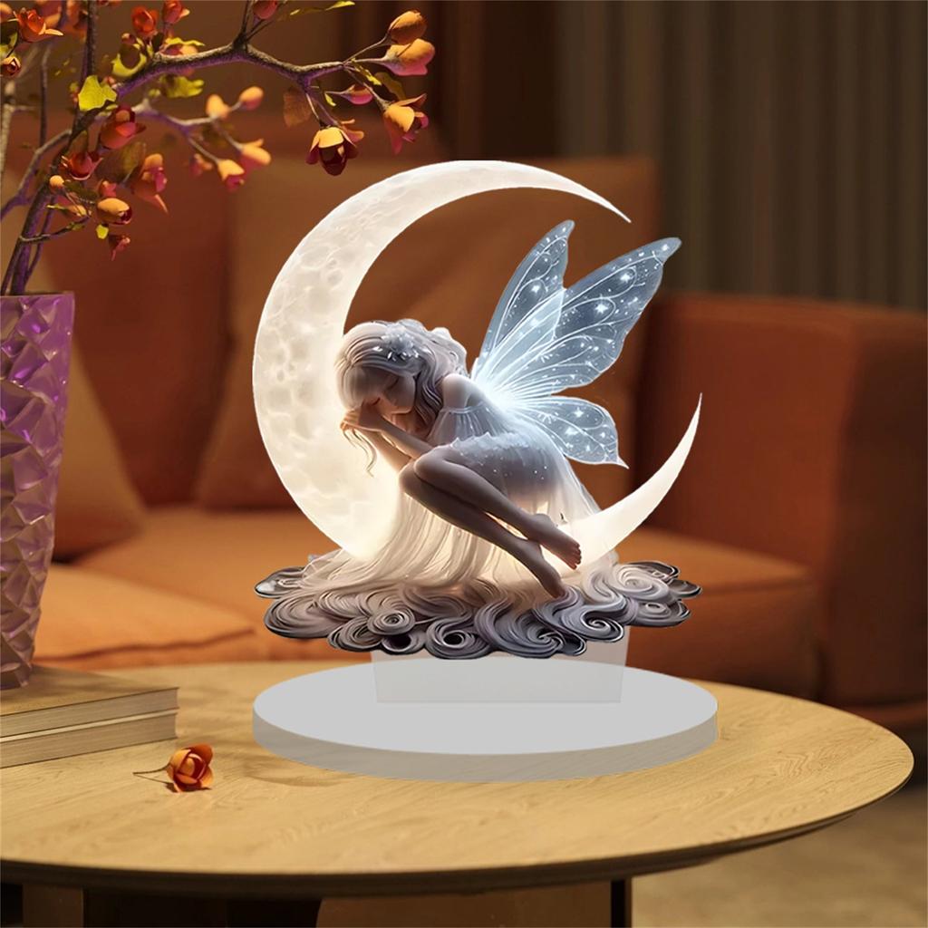 1 Piece of Charming Crescent Fairy Decoration Ornaments - Kitchen Decoration and Office Decoration. The Perfect Gift