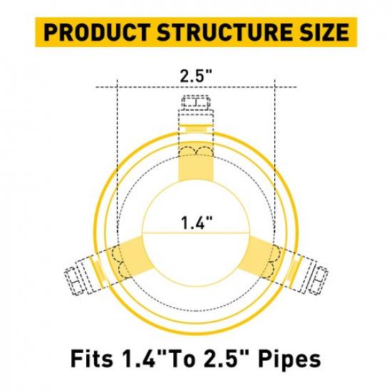 Car Stainless Steel Exhaust Pipe Rear Tip Tail Throat Muffler Round Accessories