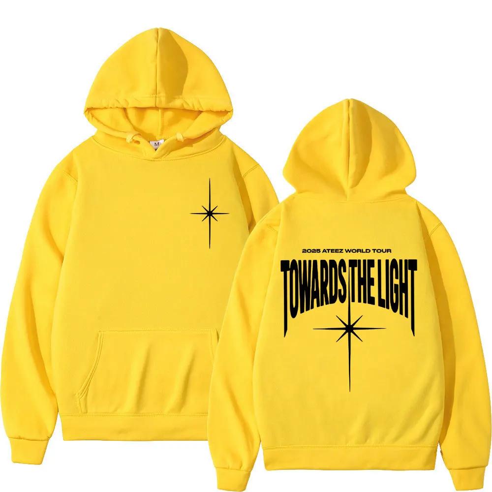 

Корейський Kpop Ateez Світовий тур Towards The Light Худі Чоловічі Жіночі Мода З довгим рукавом Оверсайз Толстовки Худі XL