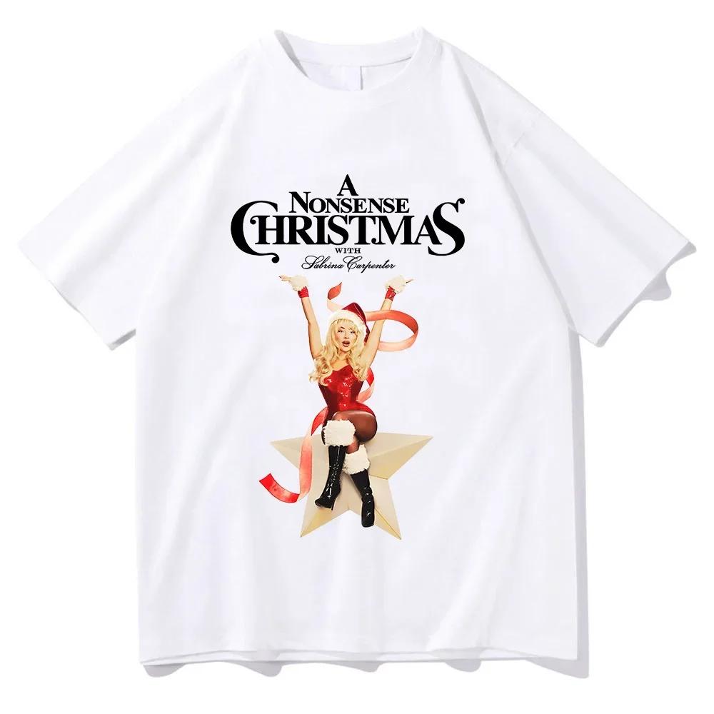 A Nonsense Christmas with Sabrina Carpenter Tshirt New Fashion Womens T-shirt Long Sleeve  Tees  Oversized Top Casual