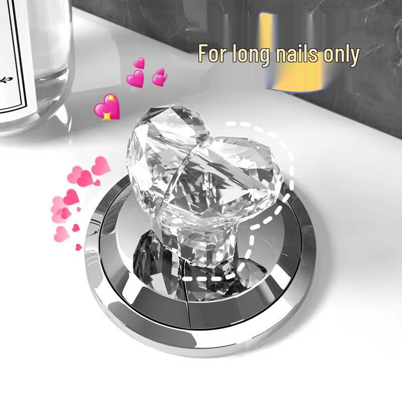 Herzförmiger, lange-Nägel-freundlicher Toilettenspülknopf mit Deckelheber