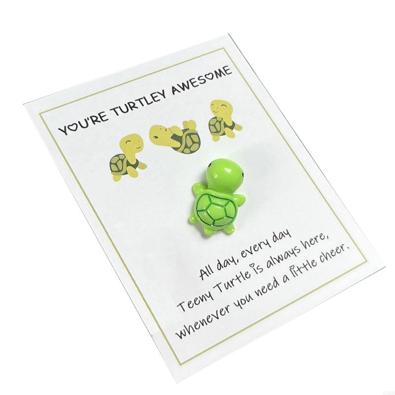 62KD Turtles Pockets Hug Decorations With Greeting Card Distance Social Gift Birthday