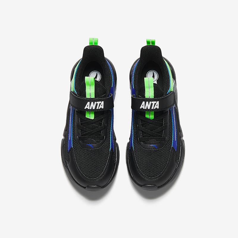 Anta Kids Synthetic Leather Fabric Trendy Fashion Comfortable Versatile Breathable Lightweight Shock Absorbing Low Top Running Shoes A12515509
