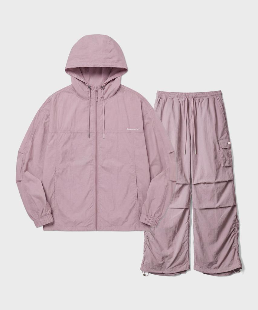 Masmarulez Apparel [Set] Essential Two Way Light Windbreaker Set-Up_Indie Pink