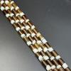 8x20mm Striped Agate White Coffee Cylindrical Barrel Beads for DIY Jewelry Accessories