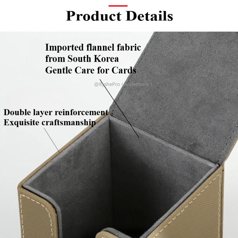 Trading Card Storage Box for 100+Single Sleeved Cards with 2 Dividers Commander Deck Box Compatible with Mtg Card Case