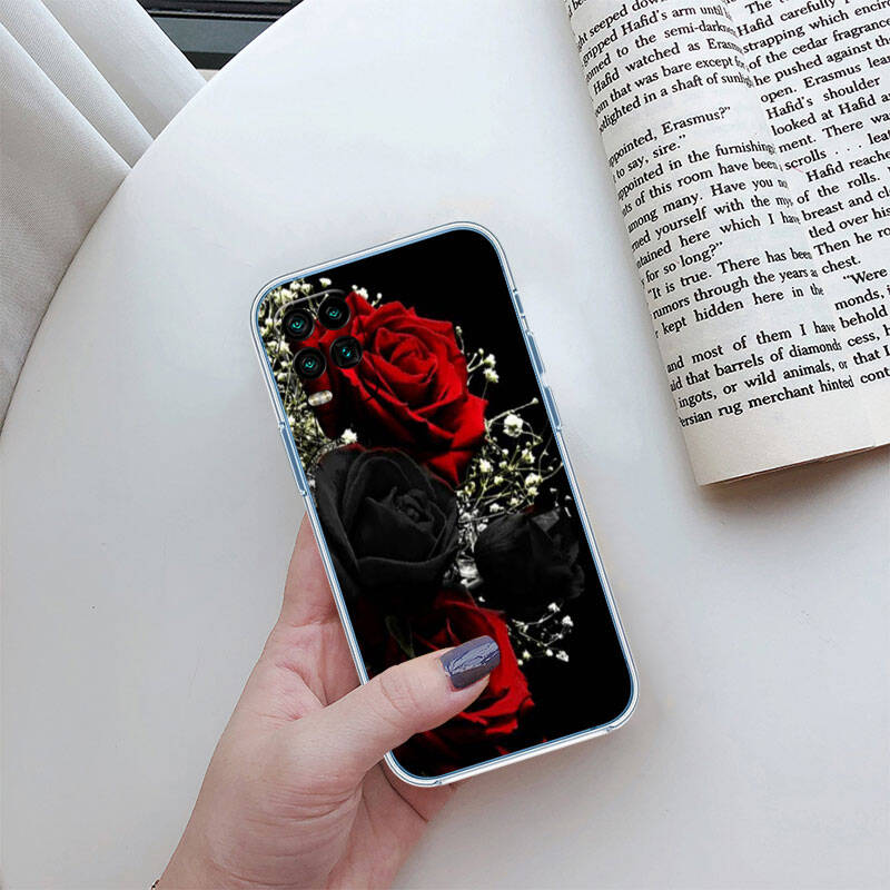MH131 Roses Flower Case for Motorola E7 G6 G7 G8 G9 Plus Power Play G10 G20 G04 E30 E40 E22 E20 E13 E15 G22 G23 G05 G75 G35 G55