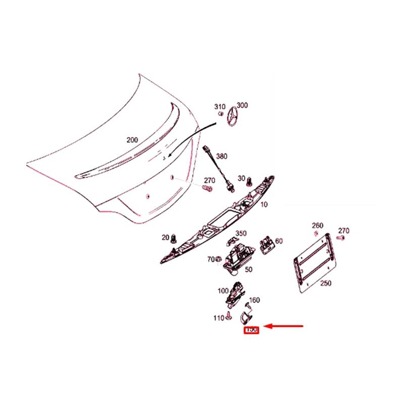 Car Trunk Latch Striker Tailgate Hinge For Mercedes-Benz W204 W205 W118 W212 W213 A2047580003, 2047580003