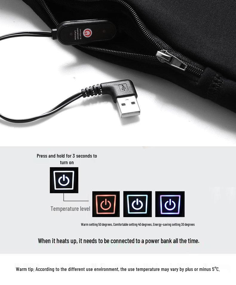 USB Elektrisch Beheizte Fleecegefütterte Warme Hose für Mittelalte & Ältere