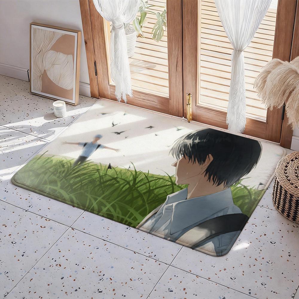 Anime A Summer Hikaru Died Floor Mat Eco  Flannel Doormat Non Slip Odorless Indoor Floor Rug Soft Short Plush Home Mat