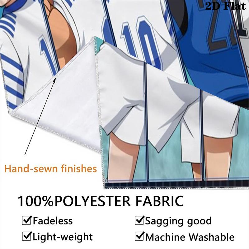Captain Tsubasa Wall Tapestry Aesthetic Wall Hanging Printed Fabric Blanket Decorative Tapestries for Bedroom Living Room Home Decor