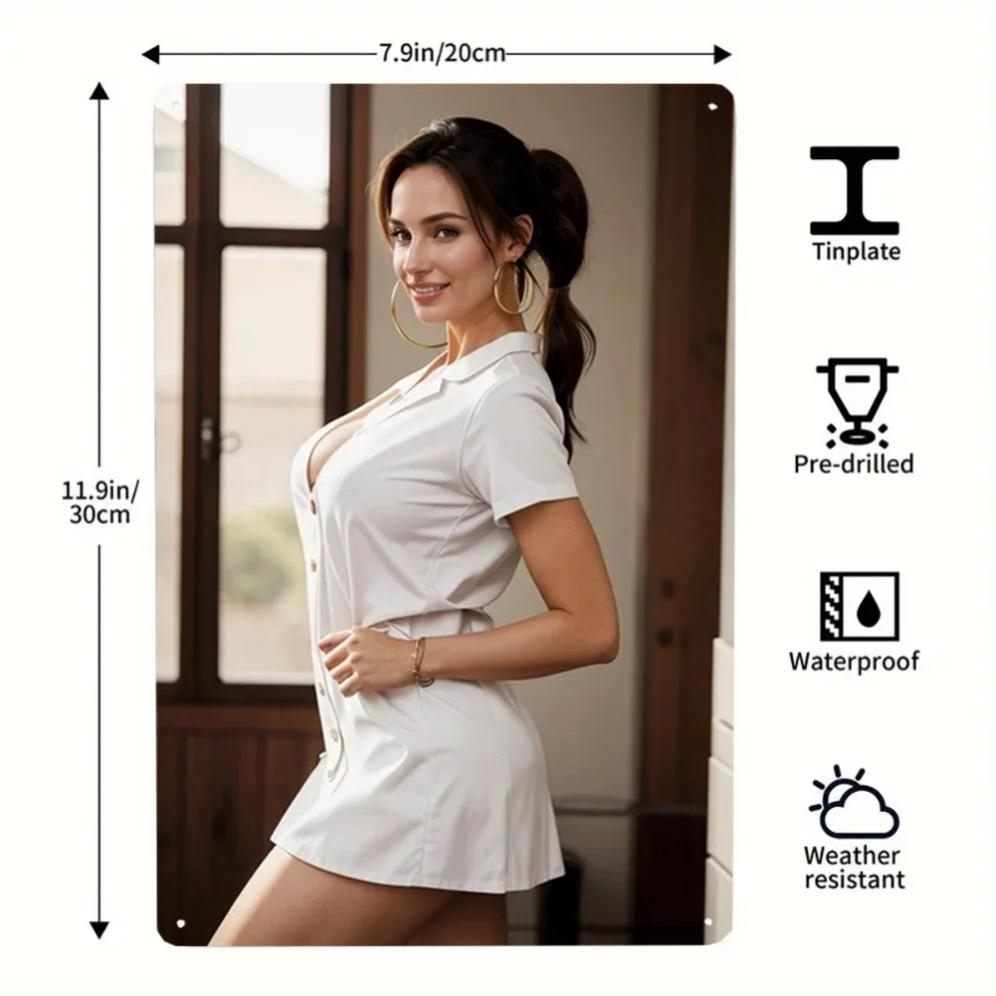 Aluminum Wall Art Bohemian 2D Printed Metal Sign for Home Bar Man Cave Decor