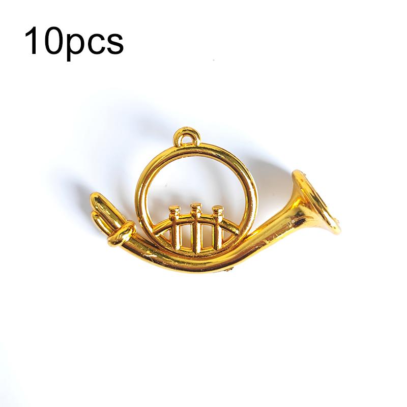 10/20pcs Mini Golden Musical Instrument Ornaments Desktop Ornament Decoration Miniature Creative Mini Decorative Crafts TMZ