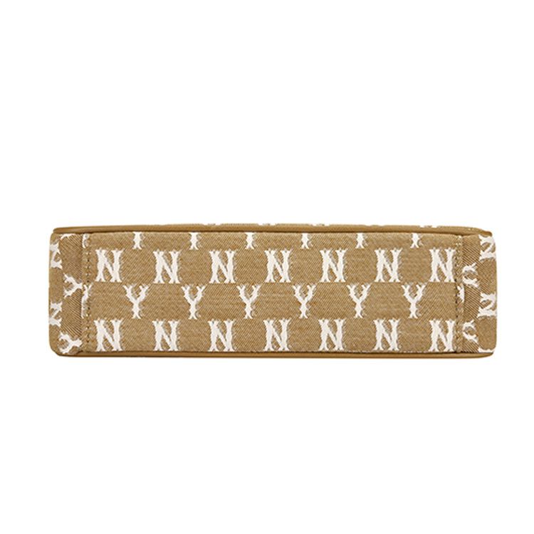 MLB Monogram Series New York Yankees Vintage All Over Print NY Polyester Underarm Bag Mahjong Bag Tote Bag Regular Women bags 32BG33111-50B