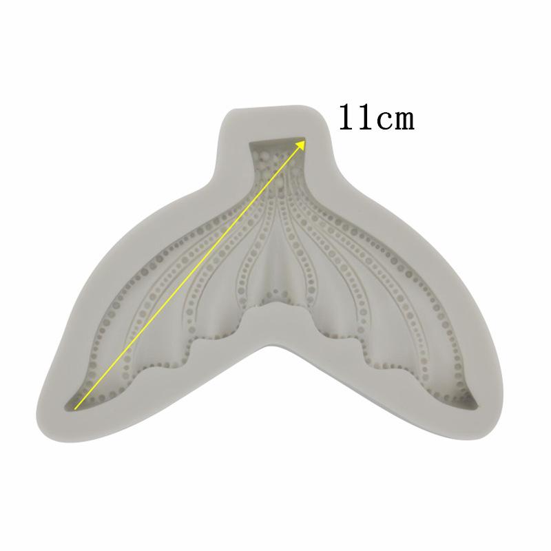 Fondant Mermaid Tail Shape Silicone Mold Fondant Baking Tool Chocolate Cake Decoration Mold