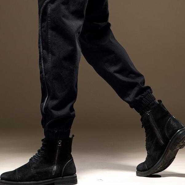 Zimní Fleecová podšívka Ležérní Cargo Kalhoty Plyš Volný střih Rovné nohavice Pánské Kalhoty Módní styl Trendy Sportovní kalhoty