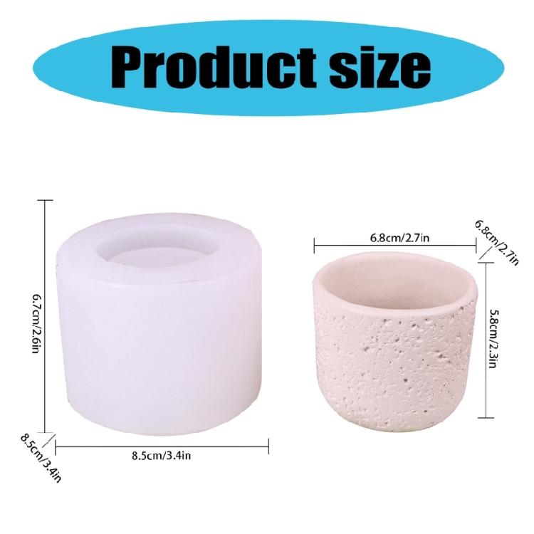 Concrete Jar Silicone Molds for Cement Candle Cup, Succulents Planter, Silicone Flowerpots Molds for Epoxy Resin