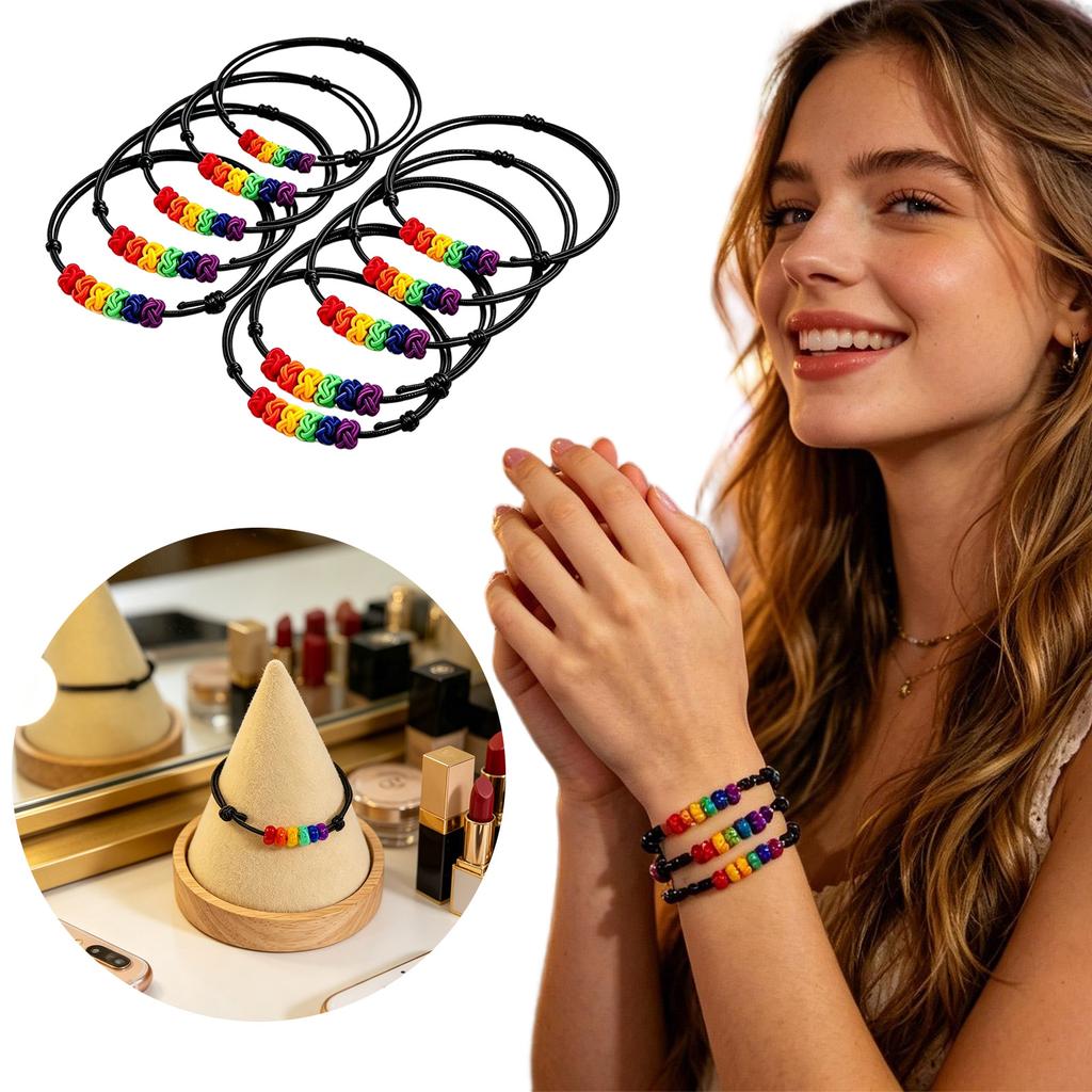 Handwoven Lucky Rope Bracelets Set Adjustable Pineapple Knot Woven Wristbands Handmade String Bracelets for Everyday Wear and Gift Giving