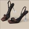 Fashion Sandals for Woman Rhinestones Summer Sexy Open Toe Footwear Thin Heels Women's Shoes Diamond Party Weddings Stiletto Sandal