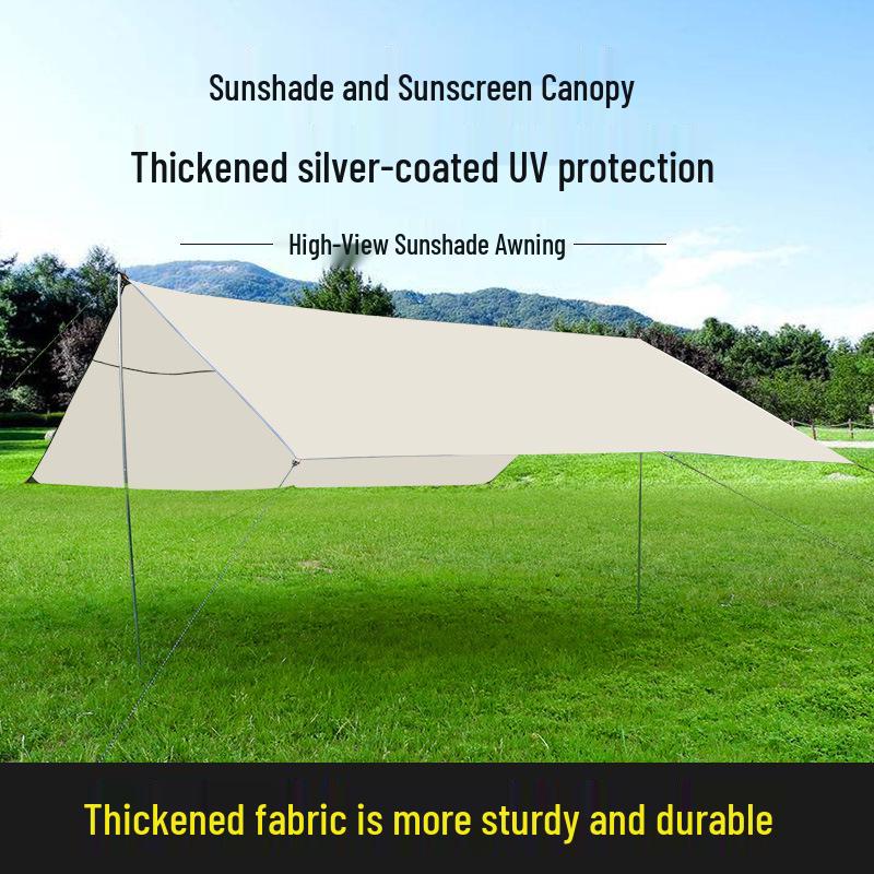Rainproof Black Vinyl Sunshade Tent for Outdoor Camping & Picnics 3x3m
