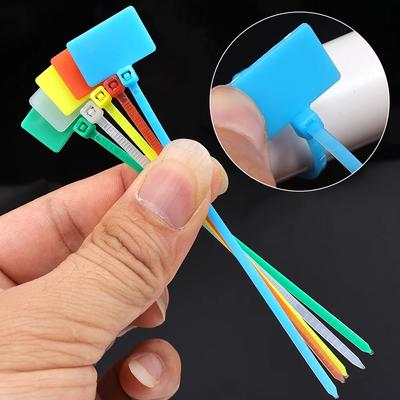 200/100Pcs Nylon Cable Tie Tag Labels Plastic Self-locking Cable Ties Wire Wraps Fixing Straps Label For Home Office Organizer