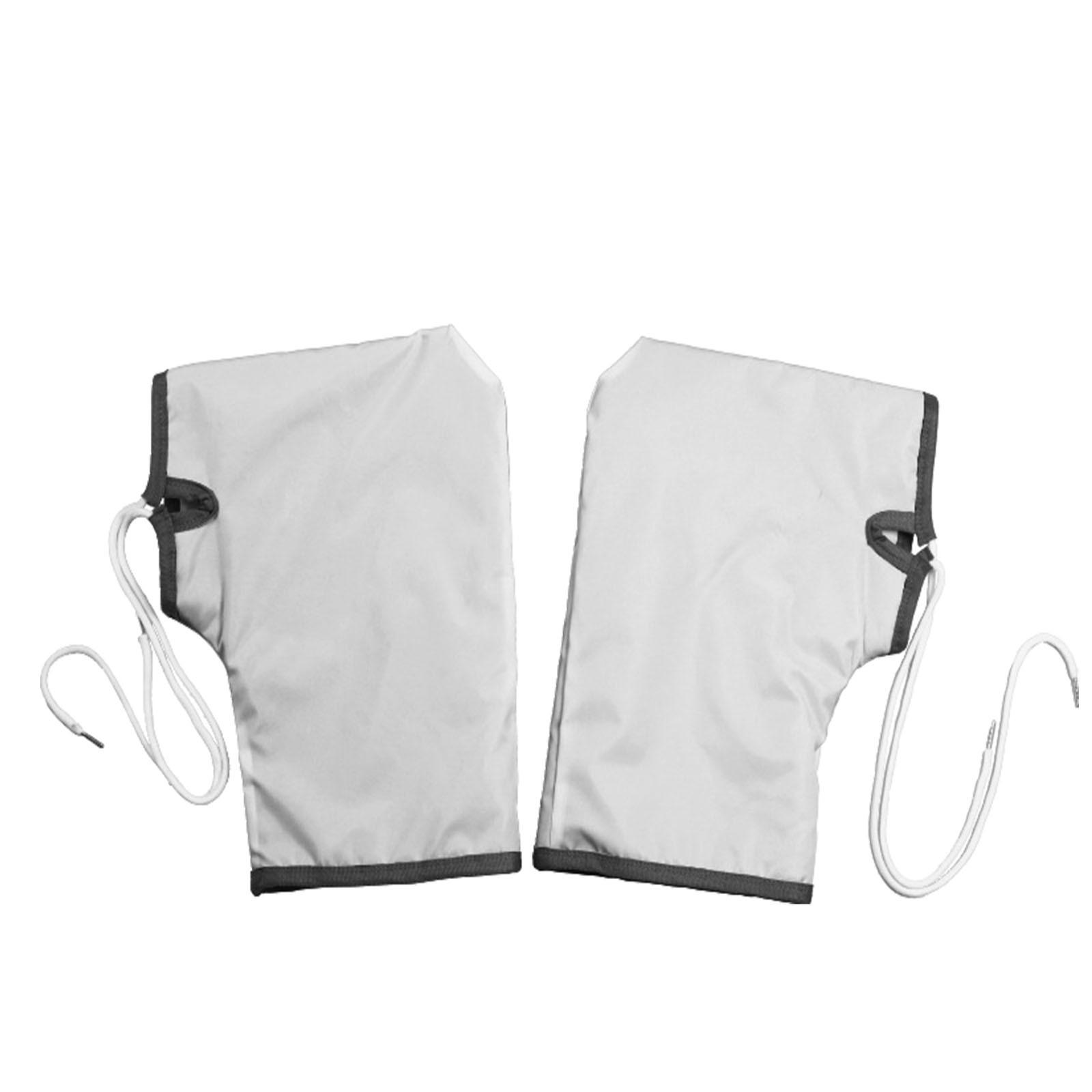 

Customized Motorcycle And Electric Vehicle Thickened Warm Waterproof Sunscreen Satin Cloth Hand Grip Windshield Gloves One Size белый