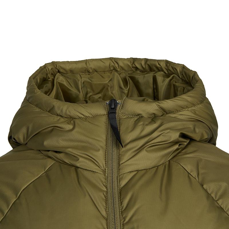 Adidas Solid Color Sports Warm Hooded Down Jacket Men Outerwear Green H20785
