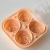 1/2pcs Elegant Rose Shaped Ice Cube Mold Reusable Food Grade Silicone IceTray Ice Ball Mold for Effortless Dessert Summer Drinks