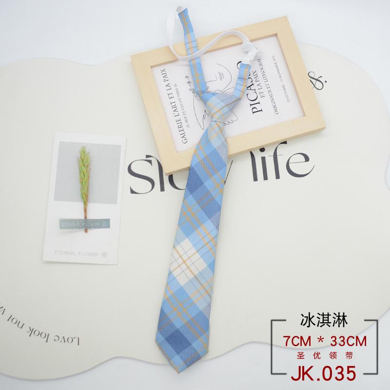 Tie Plaid Women Free Knotting Student College Style Japanese Short Uniform School Uniform Accessories Lazy