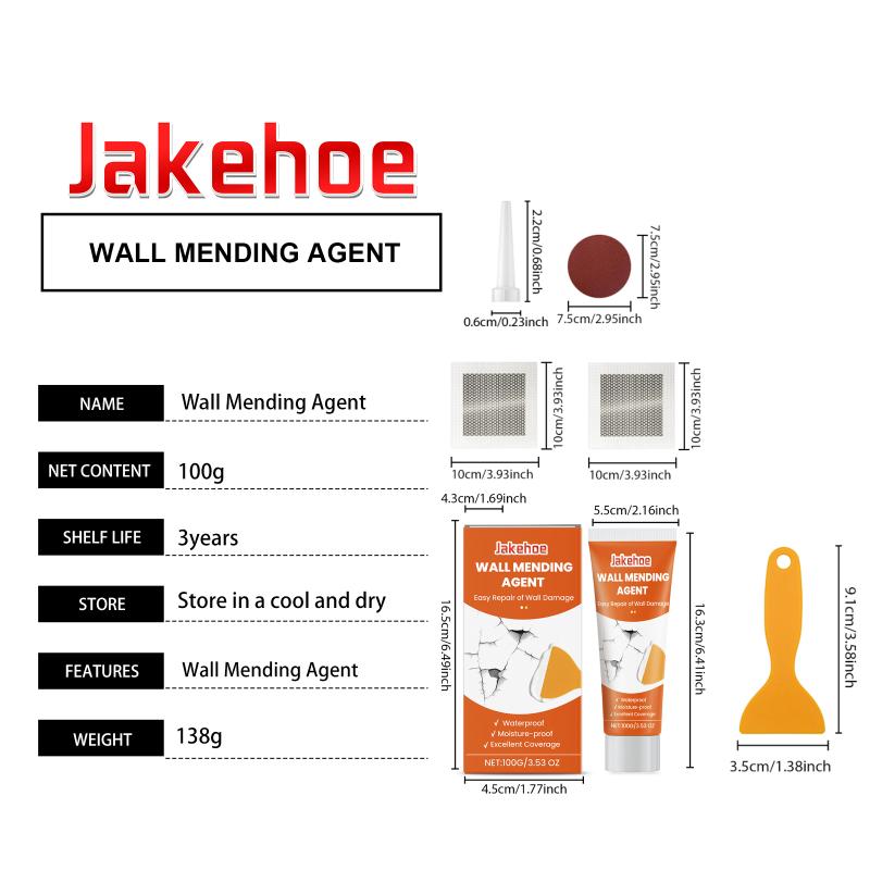 Easy Use Wall Repair Kit for White Walls Filling Cracks Holes Quick Drying Joint Filler Home Restoration