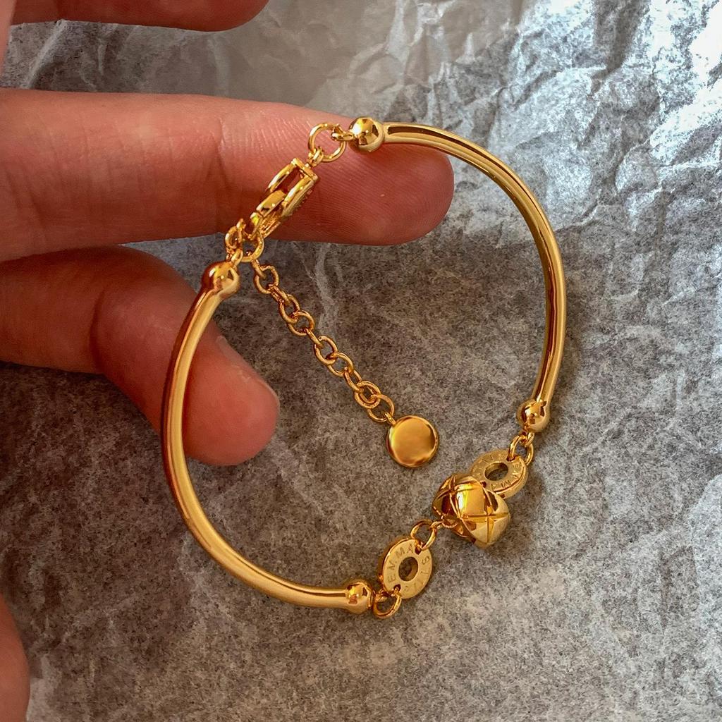 Gold Plated Bamboo Section Bracelet and Earrings Set - Chic, Stylish, Unique Jewelry for Women