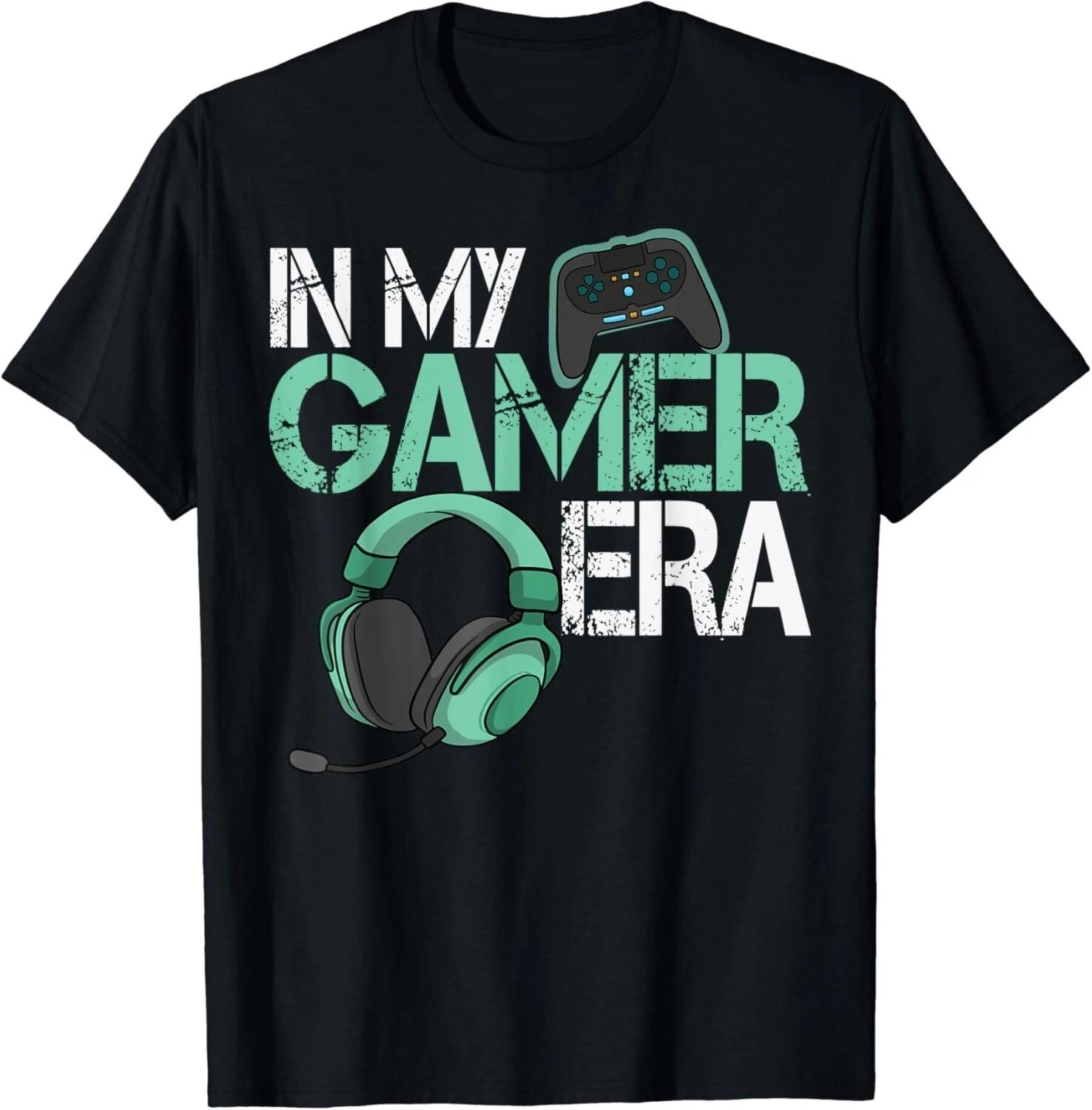 In My Gamer Era Boys Teens Men Video Gaming Graphic Headset Gift Unisex T-Shirt S