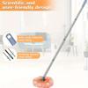 Rotating Mop 30cm, Dry & Wet Use, 180° Swivel for No Dead Corners, Quick-Change Microfiber Pads, Sunflower