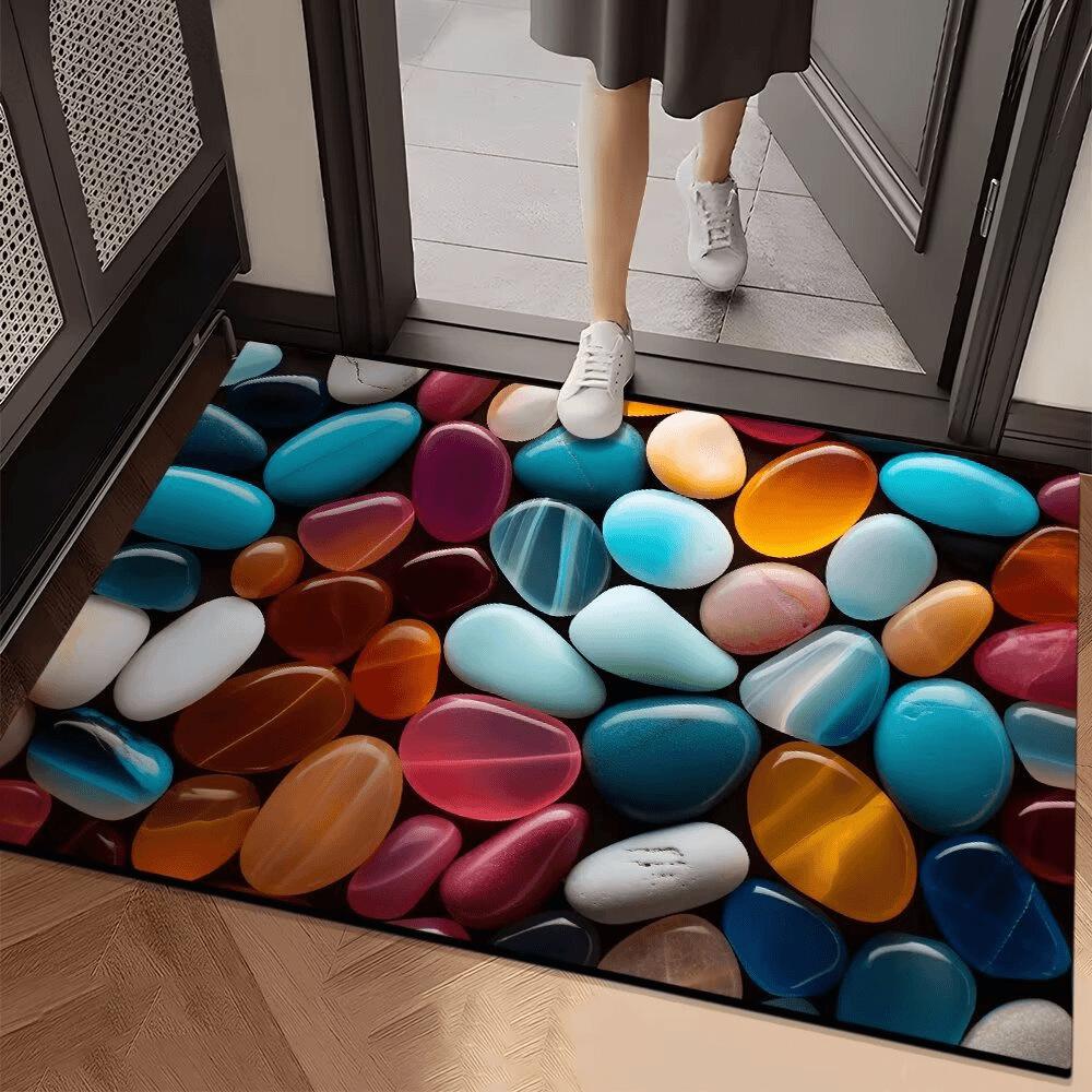 3D Pebble Floor Mat Bathroom Foot Mat Anti Slip Bathroom Floor Mat Household Floor Mat