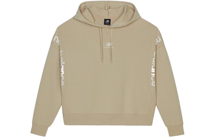 New Balance Sweatshirts Women s Khaki Hooded Moderate Regular AWT13311-BEI M