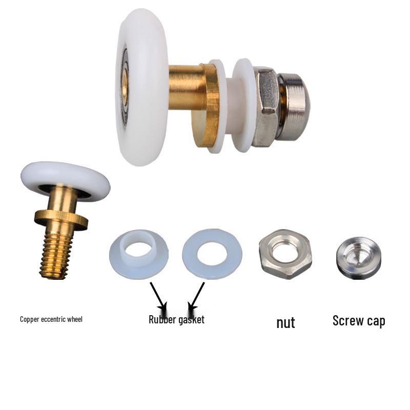 Vintage Shower Door Glass Sliding Pulley - Eccentric Wheel Accessories for Bathroom