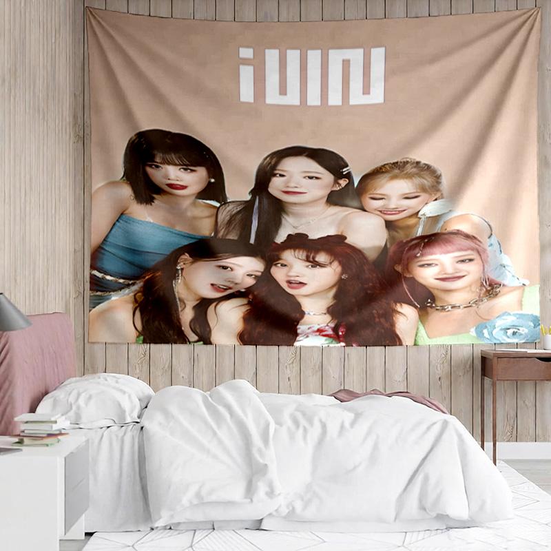 1PC Kpop Idle Group Dynasty Quick-Dry Tapestry, Unique Design Tapestry, Suitable for Bedroom,Livingroom, Playroom,Heartwarming Holiday Gifts