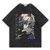 2026 zomer Vinland Saga Anime Gewassen T-shirt Unisex Casual Oversized Korte Mouw Tee Met Thorfinn Print Voor Fans