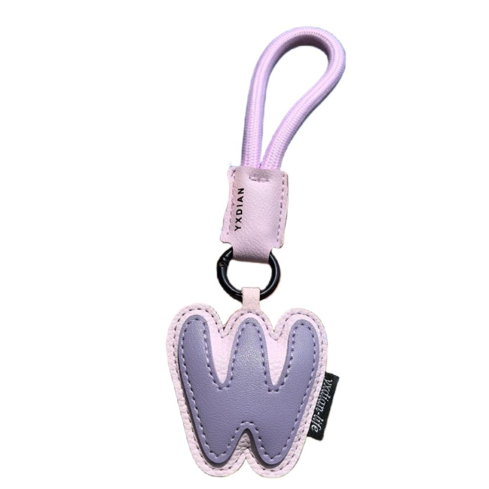 PU Leather 26 Letter Keychain Sweet Lucky Letter Pendant Fashion Alphabet Key Holder  Friend