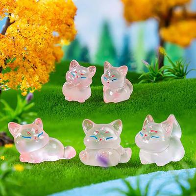 Animacinis filmas Mielas mini šviečiantis Little Fox mikro papuošalai Miniatiūrinės figūrėlės Kūrybiški namų dekoravimo priedai Dovanos