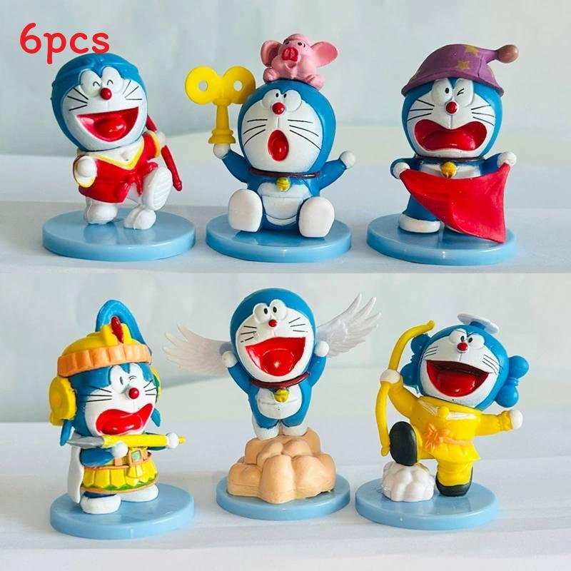 Doraemon Pvc Figure Set With 6 Collectible Toys For Fans And Gift Collectors