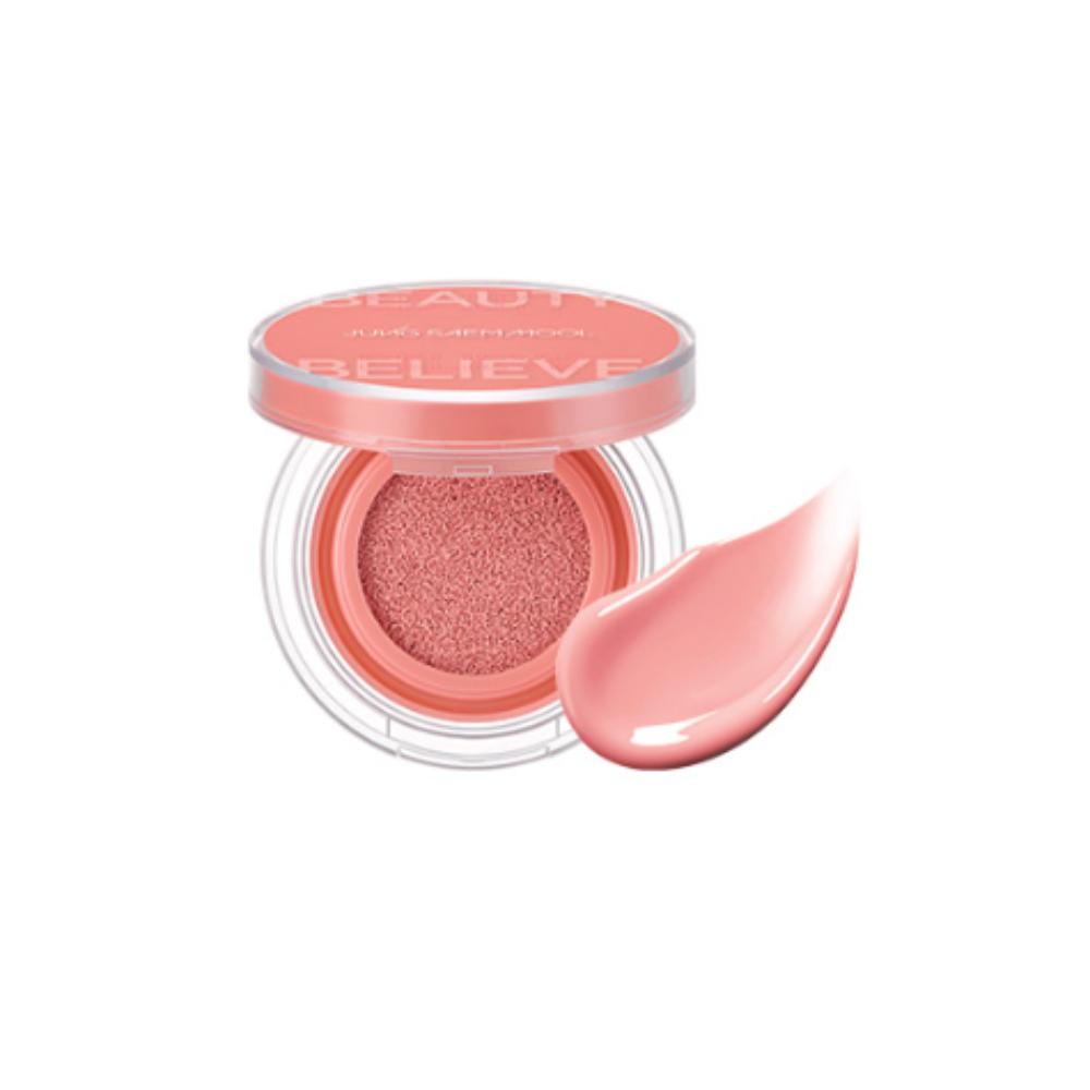 JUNGSAEMMOOL Artist Cushion Blush 4 г – Профессиональный акварельный румянец, Стойкое сияние, Бесшовный кремово-пудровый румянец CORAL HALO